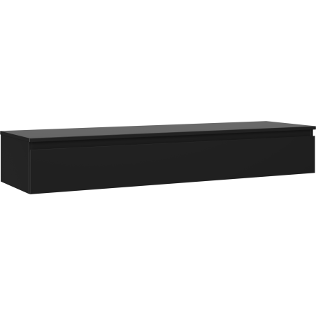 Mexen Orio Badschrank 160 cm mit Arbeitsplatte, 1 Schublade, schwarz matt - 91A10-16023-1-BFC71