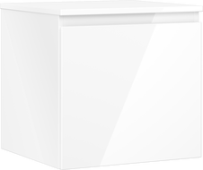 Mexen Orio Badezimmerunterschrank 50 cm mit Platte, 1 Schublade, weiß glänzend - 91A10-05047-1-BFC00
