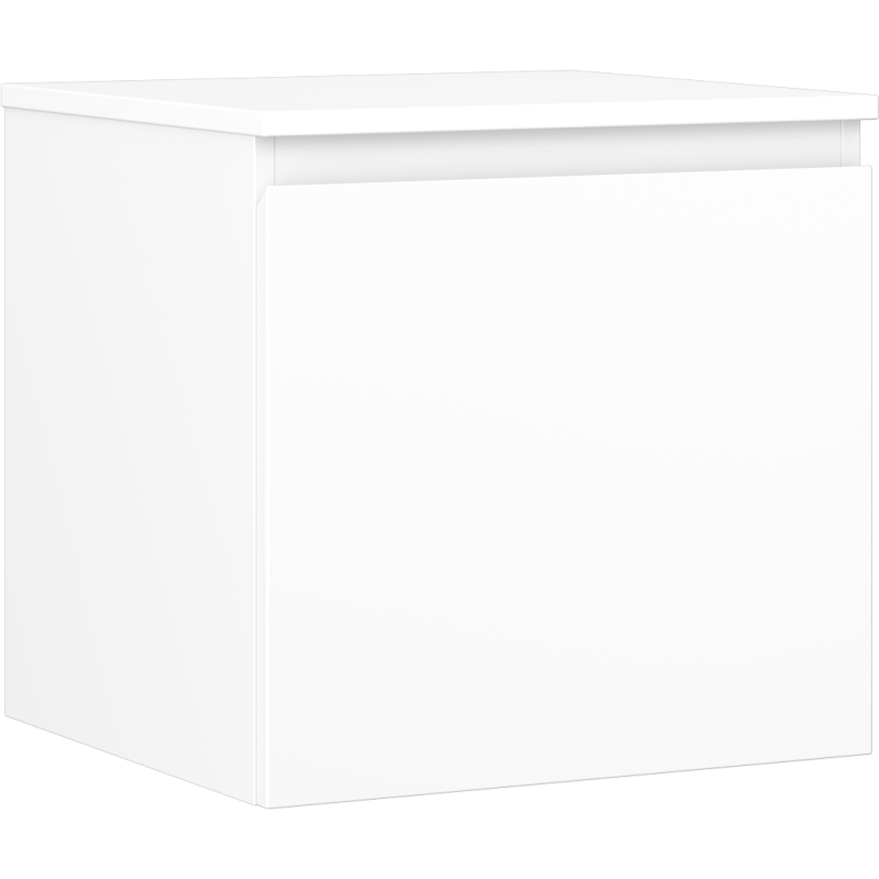 Mexen Orio Badezimmerschrank unter Waschbecken 50 cm mit Arbeitsplatte, 1 Schublade, weiß matt - 91A10-05047-1-BFC01