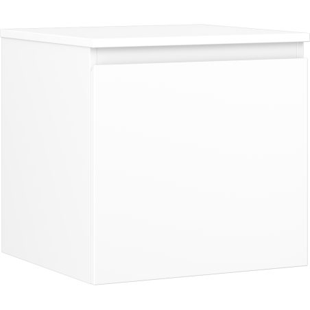 Mexen Orio Badezimmerschrank unter Waschbecken 50 cm mit Arbeitsplatte, 1 Schublade, weiß matt - 91A10-05047-1-BFC01