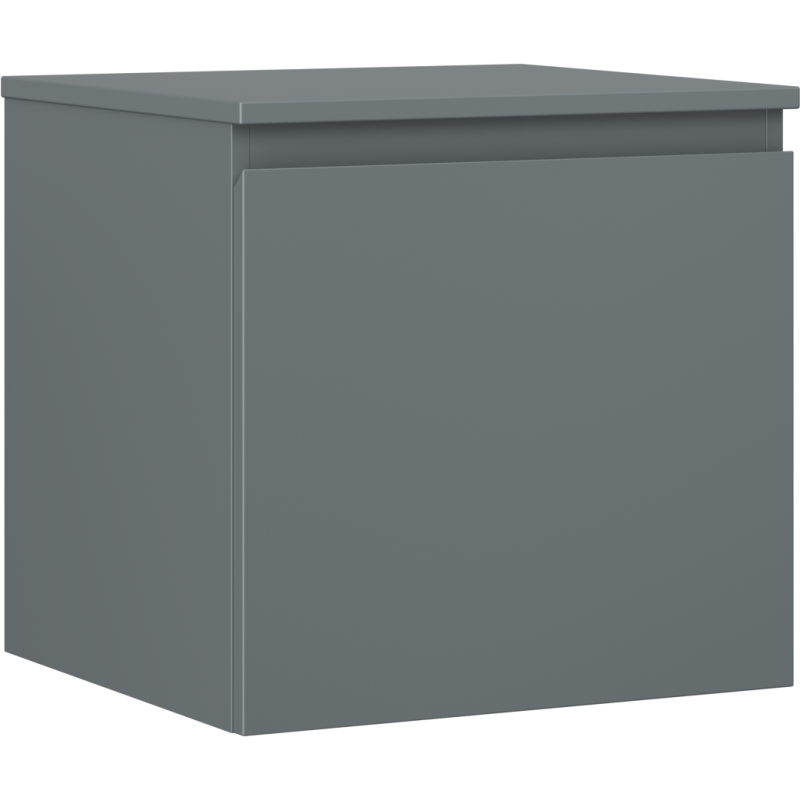 Mexen Orio Badezimmerunterschrank 50 cm mit Platte, 1 Schublade, Graphit matt - 91A10-05047-1-BFC66