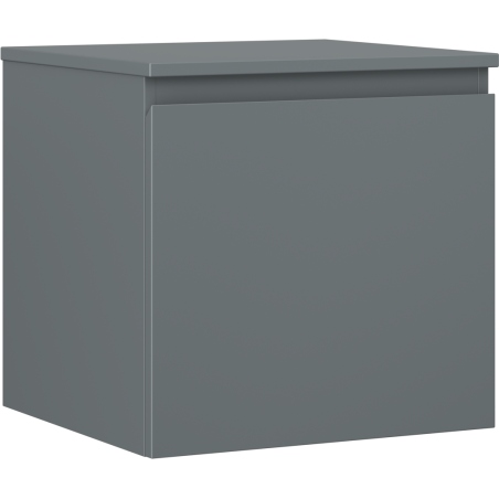Mexen Orio Badezimmerunterschrank 50 cm mit Platte, 1 Schublade, Graphit matt - 91A10-05047-1-BFC66