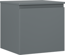 Mexen Orio Badezimmerunterschrank 50 cm mit Platte, 1 Schublade, Graphit matt - 91A10-05047-1-BFC66