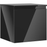 Mexen Orio Badezimmerunterschrank 50 cm mit Platte, 1 Schublade, schwarz glänzend - 91A10-05047-1-BFC70
