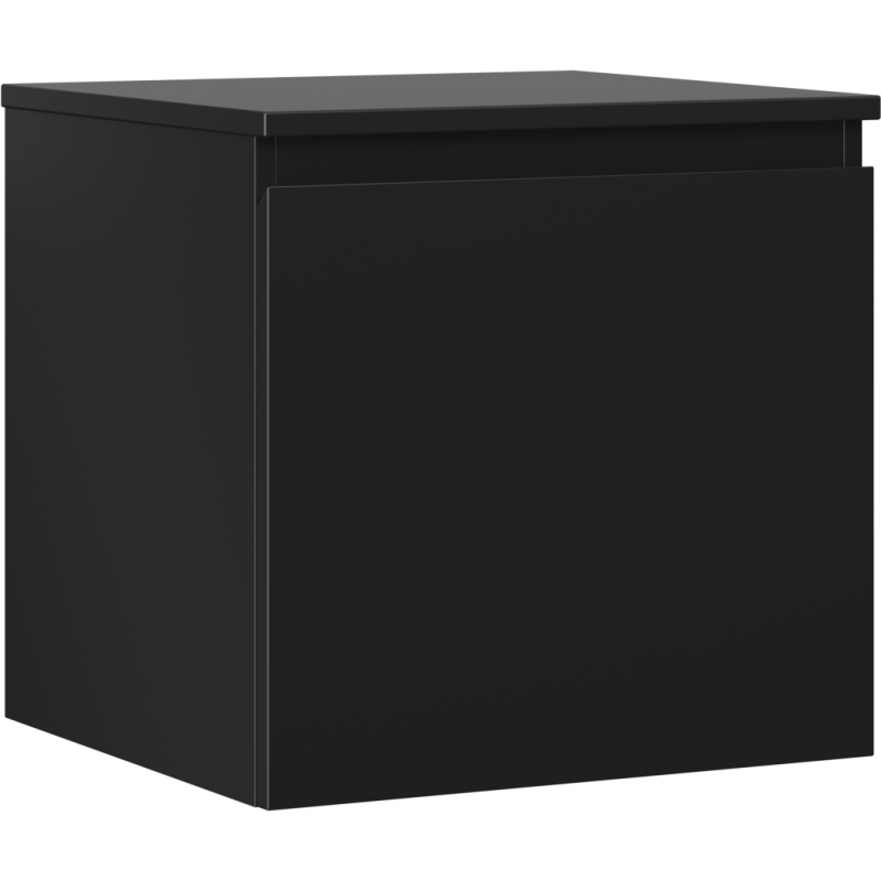 Mexen Orio Badezimmerunterschrank 50 cm mit Platte, 1 Schublade, schwarz matt - 91A10-05047-1-BFC71