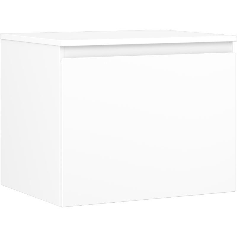 Mexen Orio Badezimmerunterschrank 60 cm mit Arbeitsplatte, 1 Schublade, weiß matt - 91A10-06047-1-BFC01
