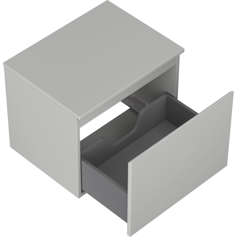 Mexen Orio Badezimmerschrank unter Waschbecken 60 cm mit Arbeitsplatte, 1 Schublade, Grau Matt - 91A10-06047-1-BFC62