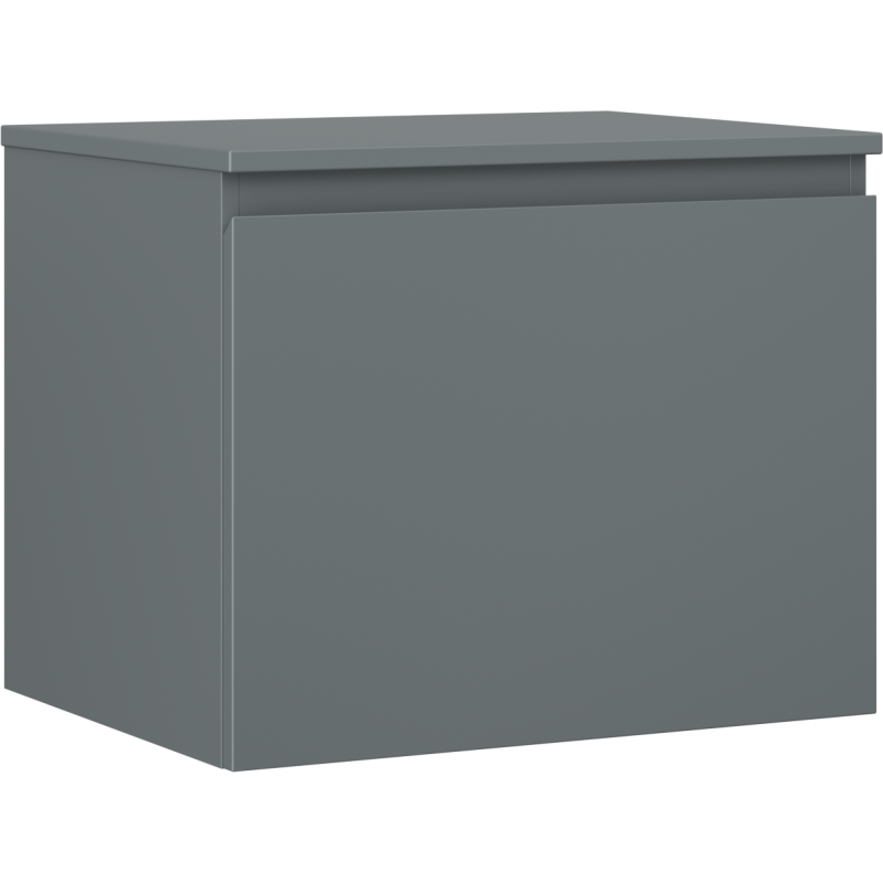 Mexen Orio Badezimmerunterschrank 60 cm mit Arbeitsplatte, 1 Schublade, Graphit matt - 91A10-06047-1-BFC66