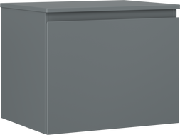 Mexen Orio Badezimmerunterschrank 60 cm mit Arbeitsplatte, 1 Schublade, Graphit matt - 91A10-06047-1-BFC66