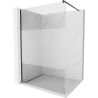 Mexen Kioto Duschwand Walk-in 110 x 200 cm, Transparent/Angeraut 8 mm, Schwarz - 800-110-101-70-35