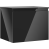 Mexen Orio Badezimmerschrank Unterschrank 60 cm mit Arbeitsplatte, 1 Schublade, Schwarz Hochglanz - 91A10-06047-1-BFC70