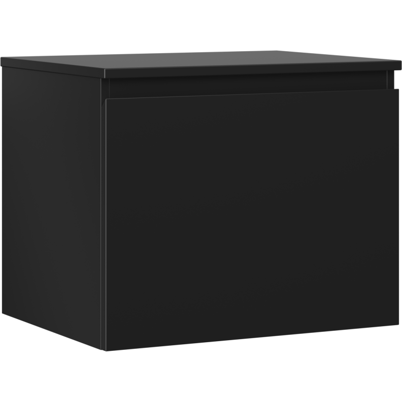 Mexen Orio Badezimmerschrank für Waschbecken 60 cm mit Arbeitsplatte, 1 Schublade, schwarz matt - 91A10-06047-1-BFC71