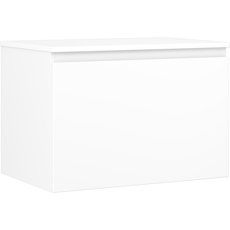 Mexen Orio Badezimmerschrank 70 cm mit Arbeitsplatte, 1 Schublade, Weiß matt - 91A10-07047-1-BFC01