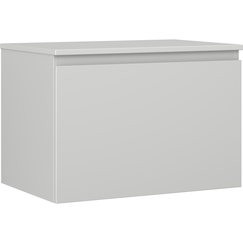 Mexen Orio Badezimmerschrank unter Waschbecken 70 cm mit Arbeitsplatte, 1 Schublade, grau matt - 91A10-07047-1-BFC62