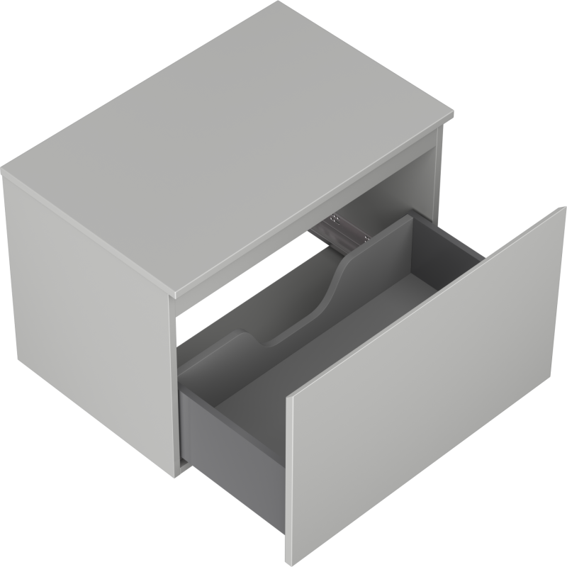 Mexen Orio Badezimmerschrank unter Waschbecken 70 cm mit Arbeitsplatte, 1 Schublade, grau matt - 91A10-07047-1-BFC62