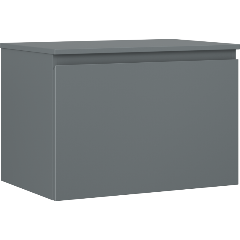 Mexen Orio Badezimmerunterschrank 70 cm mit Arbeitsplatte, 1 Schublade, Graphit matt - 91A10-07047-1-BFC66