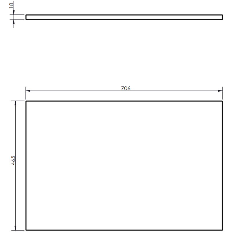 Mexen Orio Badezimmerschrank 70 cm mit Arbeitsplatte, 1 Schublade, schwarz glänzend - 91A10-07047-1-BFC70