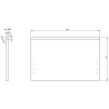 Mexen Orio Badezimmerschrank 70 cm mit Arbeitsplatte, 1 Schublade, schwarz matt - 91A10-07047-1-BFC71