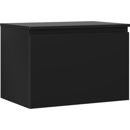 Mexen Orio Badezimmerschrank 70 cm mit Arbeitsplatte, 1 Schublade, schwarz matt - 91A10-07047-1-BFC71