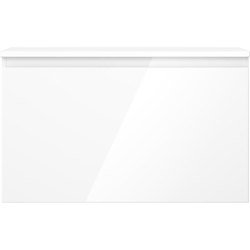 Mexen Orio Badezimmerschrank für das Waschbecken 80 cm mit Arbeitsplatte, 1 Schublade, weiß glänzend - 91A10-08047-1-BFC00