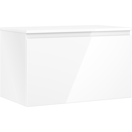 Mexen Orio Badezimmerschrank für das Waschbecken 80 cm mit Arbeitsplatte, 1 Schublade, weiß glänzend - 91A10-08047-1-BFC00