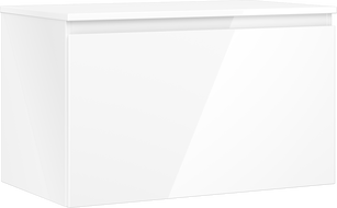 Mexen Orio Badezimmerschrank für das Waschbecken 80 cm mit Arbeitsplatte, 1 Schublade, weiß glänzend - 91A10-08047-1-BFC00