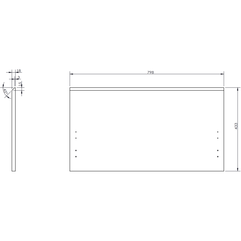 Mexen Orio Badezimmerschrank für das Waschbecken 80 cm mit Arbeitsplatte, 1 Schublade, weiß glänzend - 91A10-08047-1-BFC00