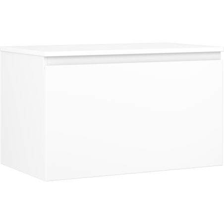Mexen Orio Badezimmerunterschrank 80 cm mit Platte, 1 Schublade, weiß matt - 91A10-08047-1-BFC01