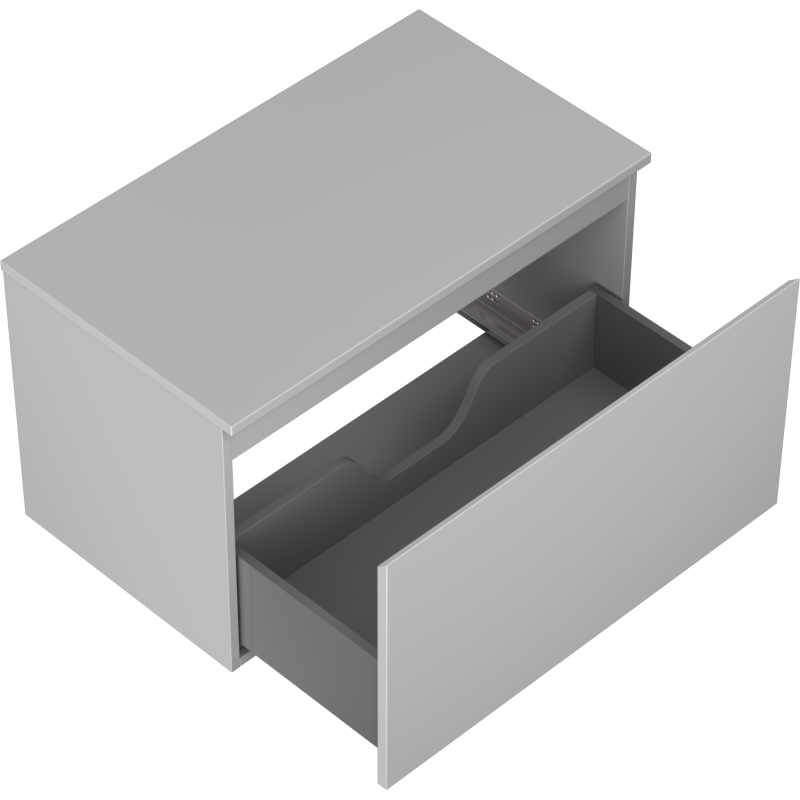 Mexen Orio Badezimmer-Unterschrank 80 cm mit Arbeitsplatte, 1 Schublade, Grau Matt - 91A10-08047-1-BFC62