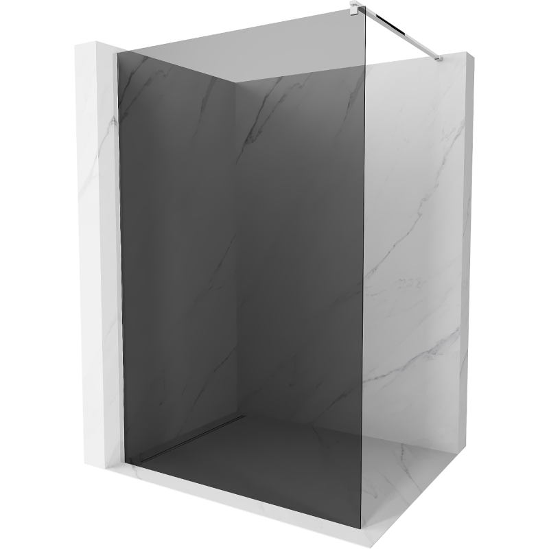 Mexen Kioto Duschwand Walk-in 90 x 200 cm, graphit 8 mm, Chrom - 800-090-101-01-40