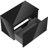 Mexen Orio Badezimmerschrank 80 cm mit Waschtischplatte, 1 Schublade, schwarz glänzend - 91A10-08047-1-BFC70