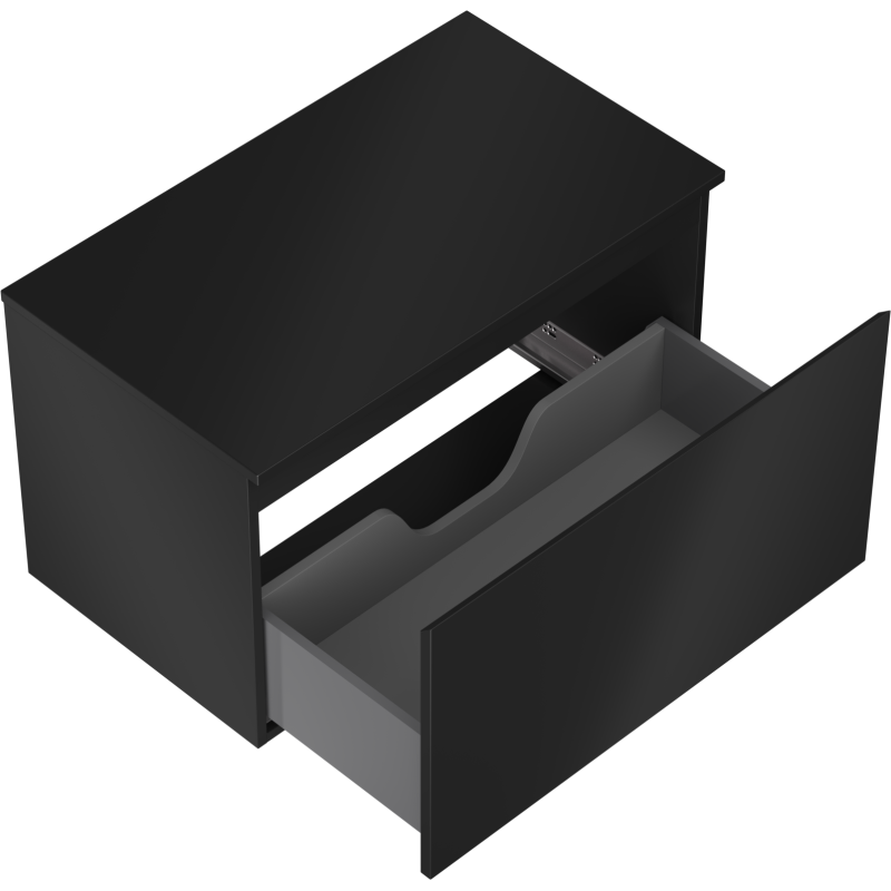 Mexen Orio Badezimmerunterschrank 80 cm mit Platte, 1 Schublade, schwarz matt - 91A10-08047-1-BFC71