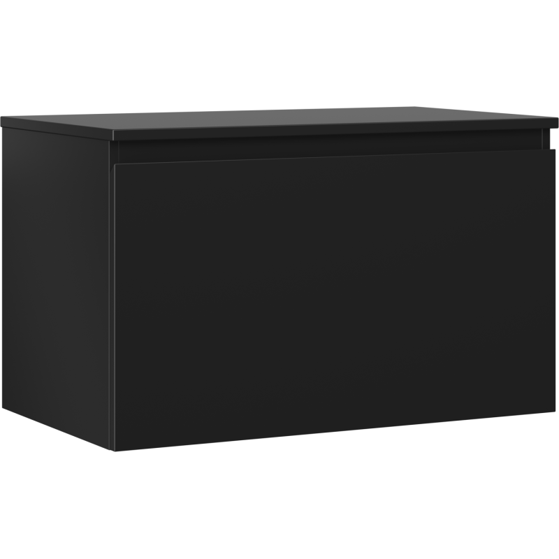 Mexen Orio Badezimmerunterschrank 80 cm mit Platte, 1 Schublade, schwarz matt - 91A10-08047-1-BFC71
