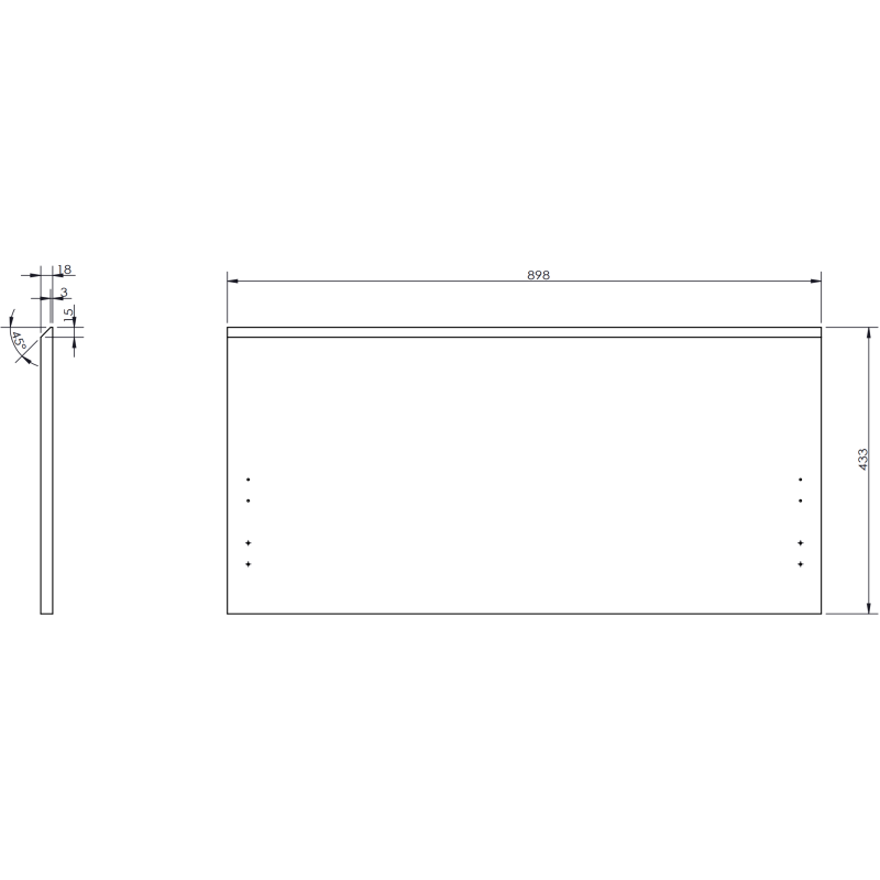Mexen Orio Badezimmer-Unterschrank 90 cm mit Platte, 1 Schublade, weiß glänzend - 91A10-09047-1-BFC00