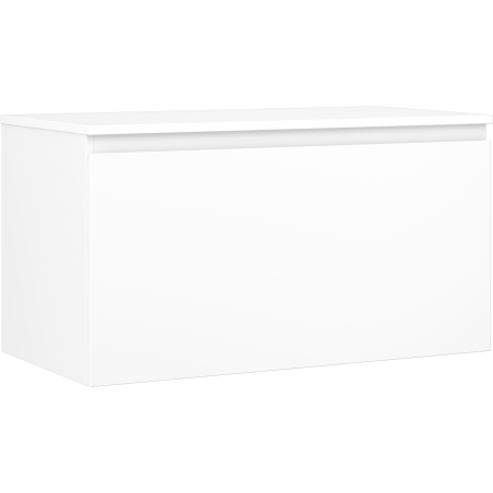 Mexen Orio Badezimmerschrank für Waschtisch 90 cm mit Arbeitsplatte, 1 Schublade, weiß matt - 91A10-09047-1-BFC01