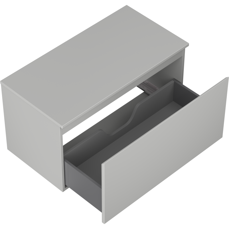 Mexen Orio Badezimmer-Unterschrank 90 cm mit Arbeitsplatte, 1 Schublade, grau matt - 91A10-09047-1-BFC62