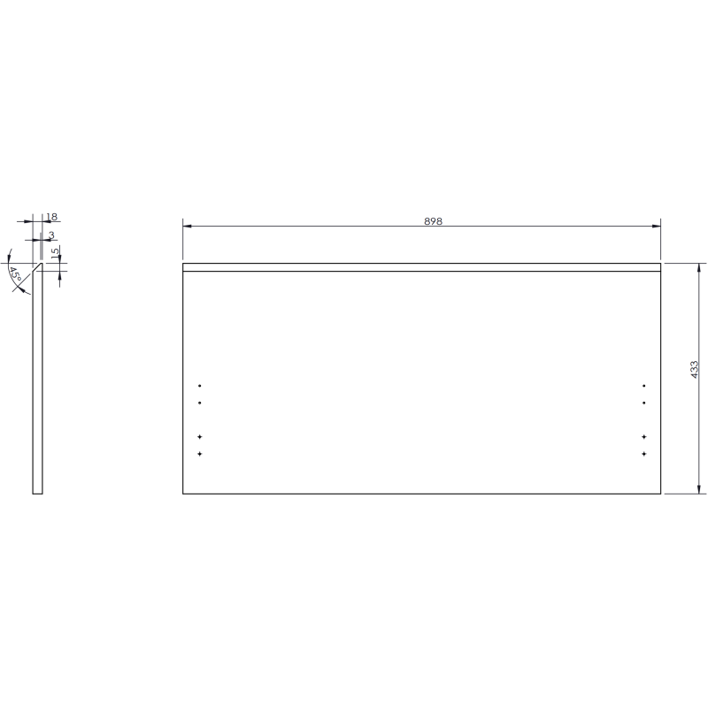 Mexen Orio Badezimmerunterschrank 90 cm mit Arbeitsplatte, 1 Schublade, Graphit Matt - 91A10-09047-1-BFC66