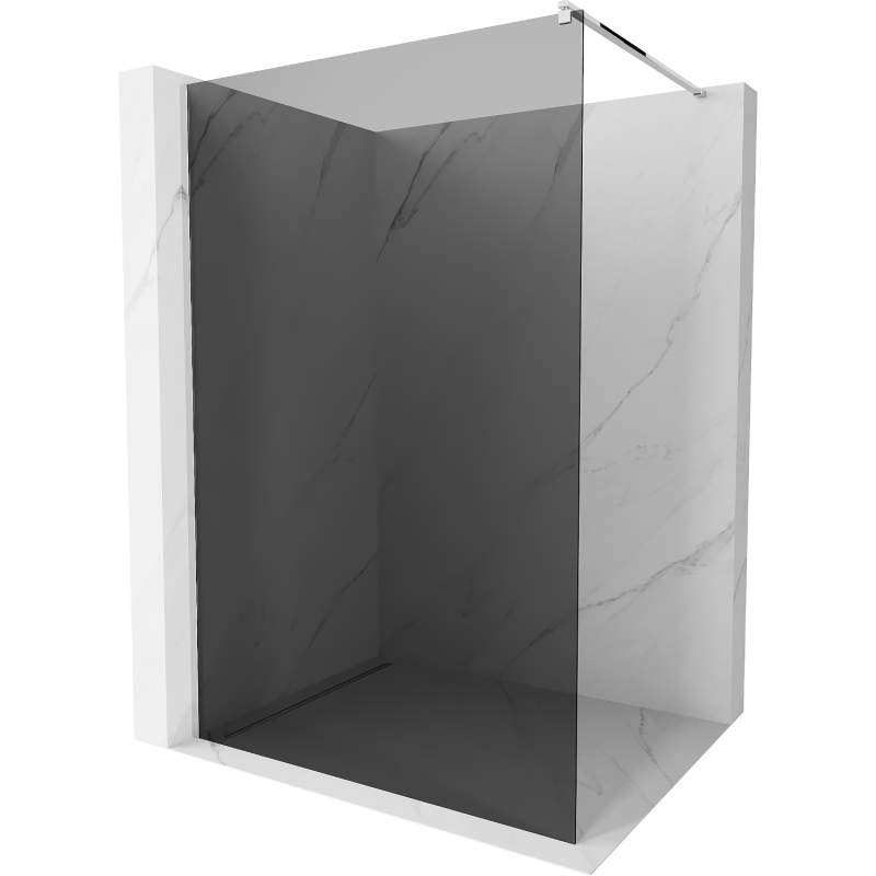 Mexen Kioto Duschwand Walk-in 120 x 200 cm, grafit 8 mm, chrom - 800-120-101-01-40
