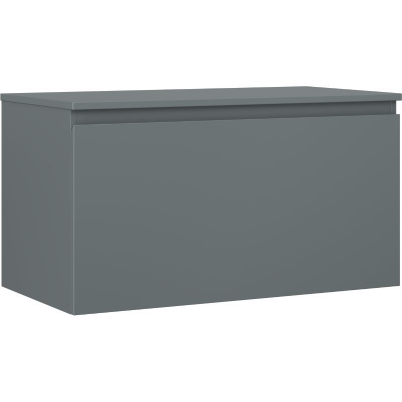 Mexen Orio Badezimmerunterschrank 90 cm mit Arbeitsplatte, 1 Schublade, Graphit Matt - 91A10-09047-1-BFC66
