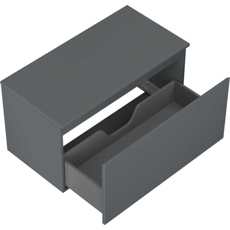 Mexen Orio Badezimmerunterschrank 90 cm mit Arbeitsplatte, 1 Schublade, Graphit Matt - 91A10-09047-1-BFC66