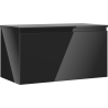 Mexen Orio Badezimmerunterschrank 90 cm mit Arbeitsplatte, 1 Schublade, schwarz glänzend - 91A10-09047-1-BFC70