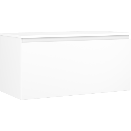 Mexen Orio Badezimmerschrank 100 cm mit Arbeitsplatte, 1 Schublade, weiß matt - 91A10-10047-1-BFC01