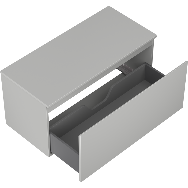 Mexen Orio Badezimmerschrank für den Waschtisch 100 cm mit Arbeitsplatte, 1 Schublade, graues Matt - 91A10-10047-1-BFC62