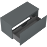 Mexen Orio Badezimmerschrank 100 cm mit Arbeitsplatte, 1 Schublade, Graphit matt - 91A10-10047-1-BFC66
