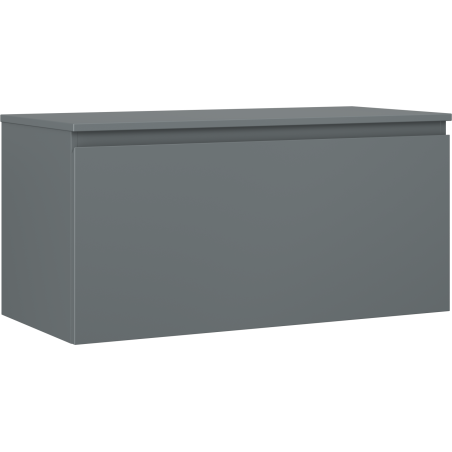 Mexen Orio Badezimmerschrank 100 cm mit Arbeitsplatte, 1 Schublade, Graphit matt - 91A10-10047-1-BFC66