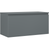Mexen Orio Badezimmerschrank 100 cm mit Arbeitsplatte, 1 Schublade, Graphit matt - 91A10-10047-1-BFC66