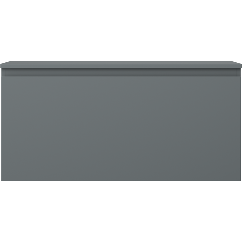 Mexen Orio Badezimmerschrank 100 cm mit Arbeitsplatte, 1 Schublade, Graphit matt - 91A10-10047-1-BFC66