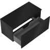 Mexen Orio Badezimmerschrank mit Waschtisch 100 cm mit Arbeitsplatte, 1 Schublade, Schwarz Matt - 91A10-10047-1-BFC71