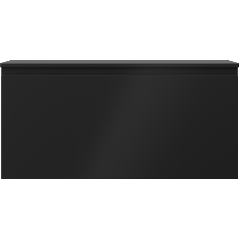Mexen Orio Badezimmerschrank mit Waschtisch 100 cm mit Arbeitsplatte, 1 Schublade, Schwarz Matt - 91A10-10047-1-BFC71