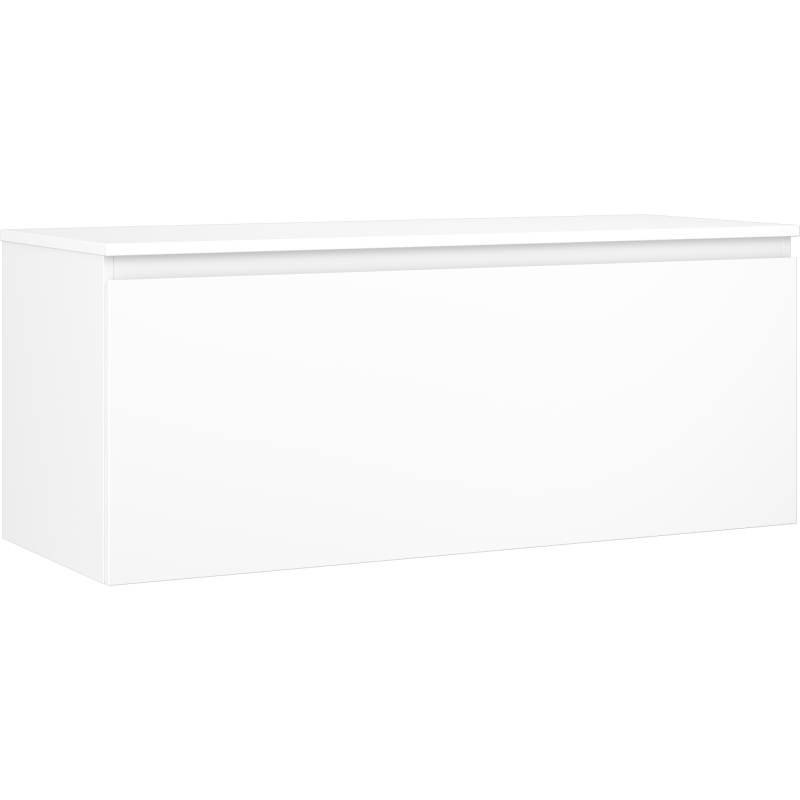 Mexen Orio Badezimmerunterschrank 120 cm mit Arbeitsplatte, 1 Schublade, weiß matt - 91A10-12047-1-BFC01